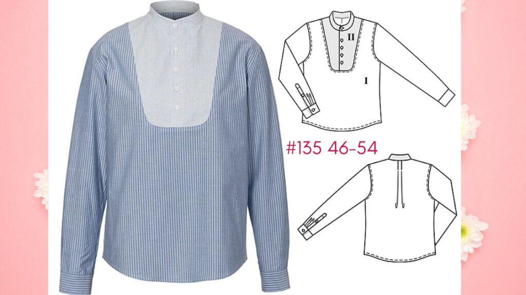 Burda 6/2022 #135 Mens Shirt Sewing Pattern