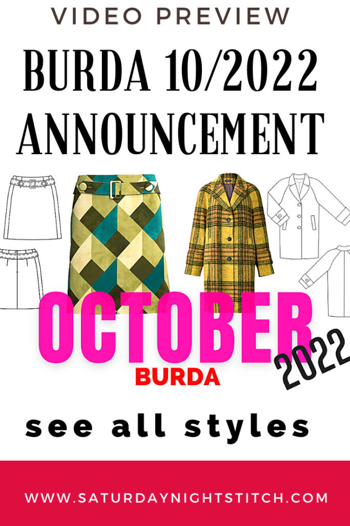 Burda style 10/2022 line drawings and sewing inspiration.