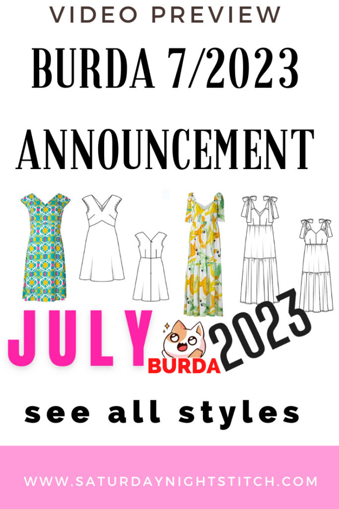 Burda Style 7/2023 Line Drawings Preview