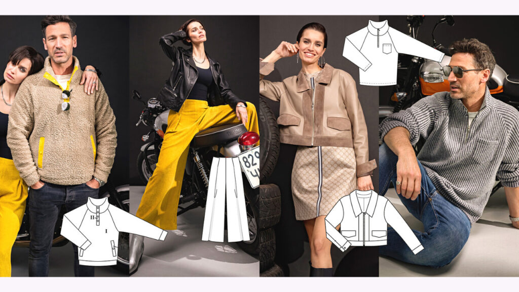 Burda 9/2023 Line Drawings - Biker Chic and menswear