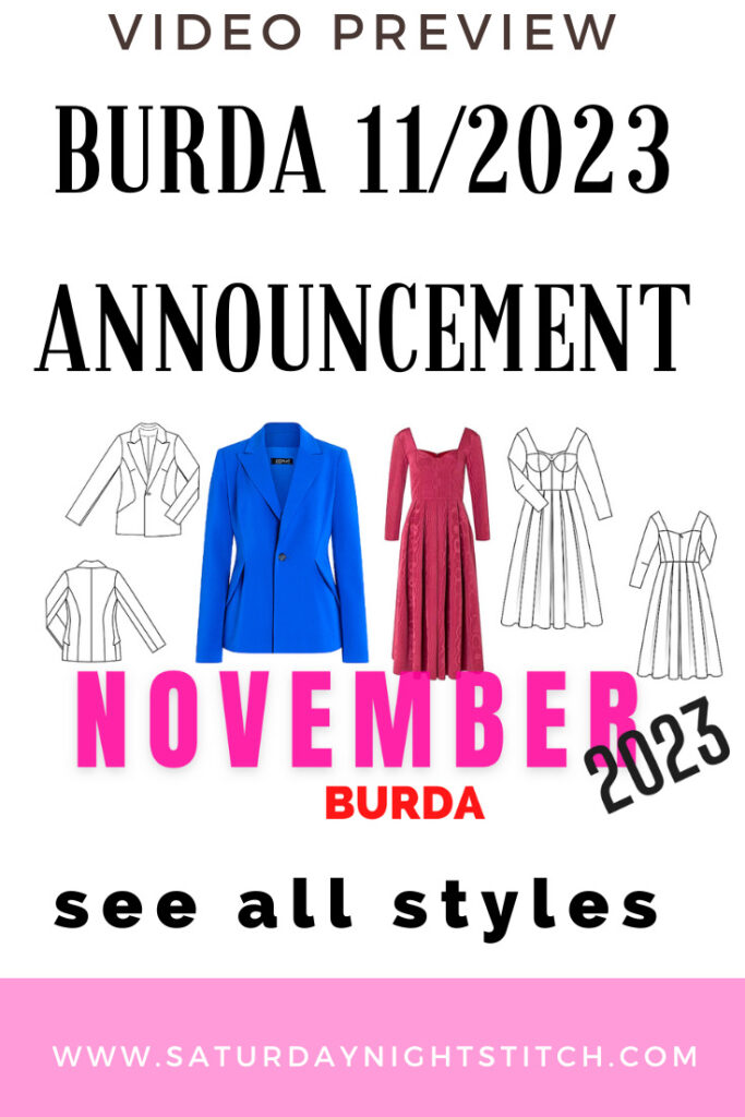 Burda 11/2023 Line Drawings 