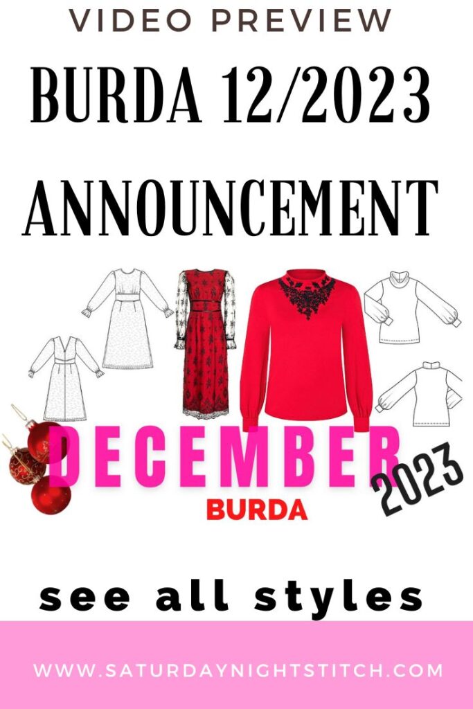 BURDA 12/2023 Line Drawings Previews